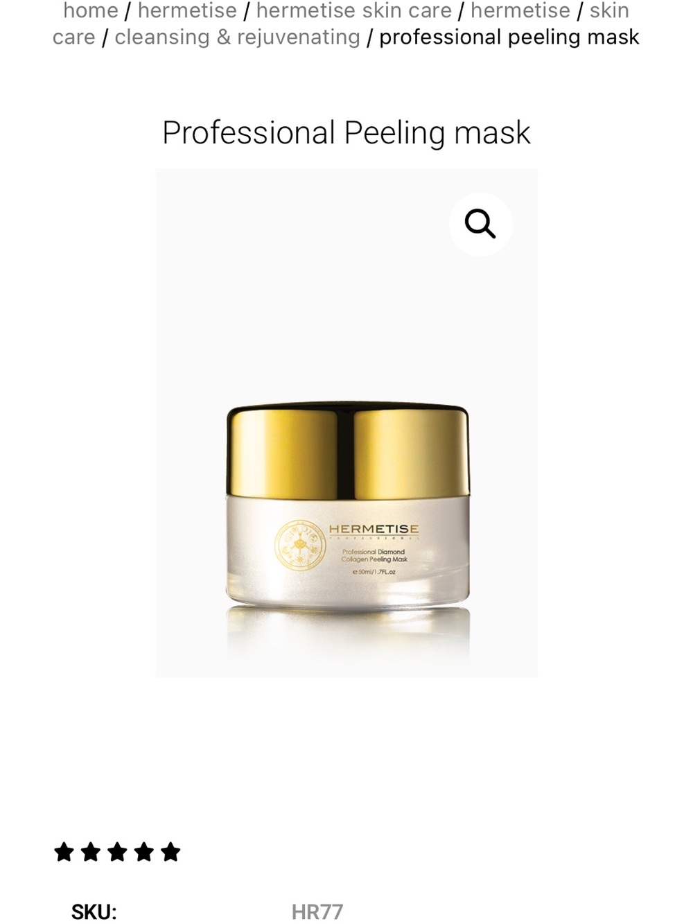 Gold & White Professional Peeling Mask - Brightening Peel for Women